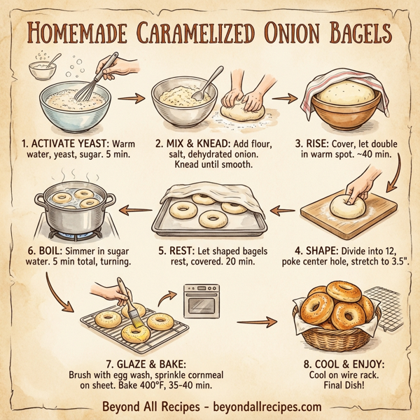 Homemade Caramelized Onion Bagels instructions