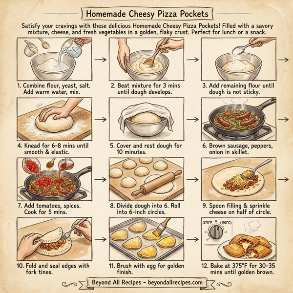 Homemade Cheesy Pizza Pockets instructions