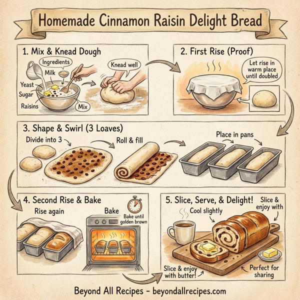 Homemade Cinnamon Raisin Delight Bread instructions