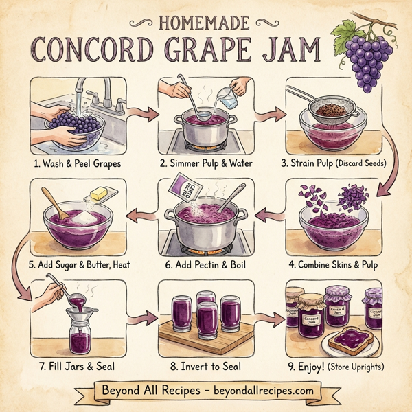 Homemade Concord Grape Jam instructions