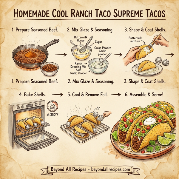 Homemade Cool Ranch Taco Supreme Tacos instructions
