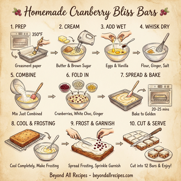 Homemade Cranberry Bliss Bars instructions
