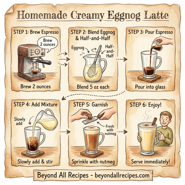 Homemade Creamy Eggnog Latte instructions