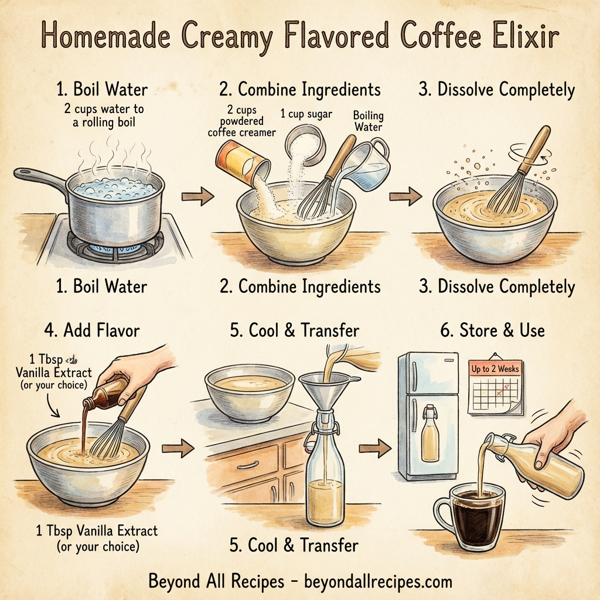 Homemade Creamy Flavored Coffee Elixir instructions