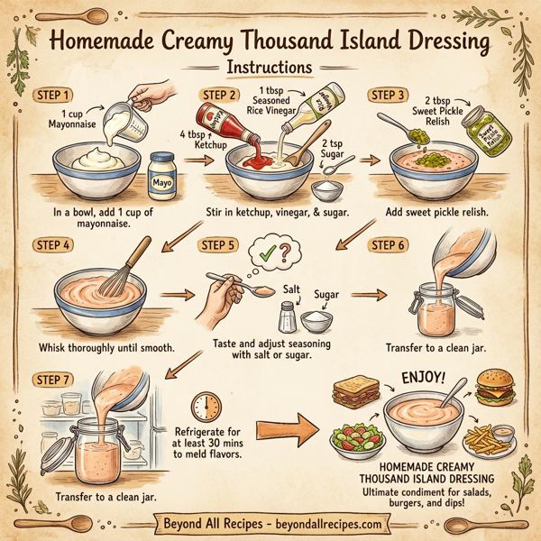 Homemade Creamy Thousand Island Dressing instructions