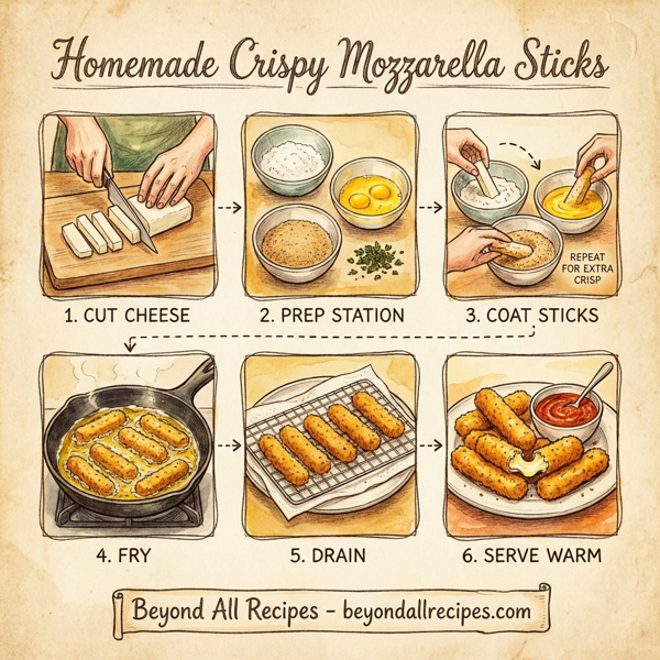 Homemade Crispy Mozzarella Sticks instructions