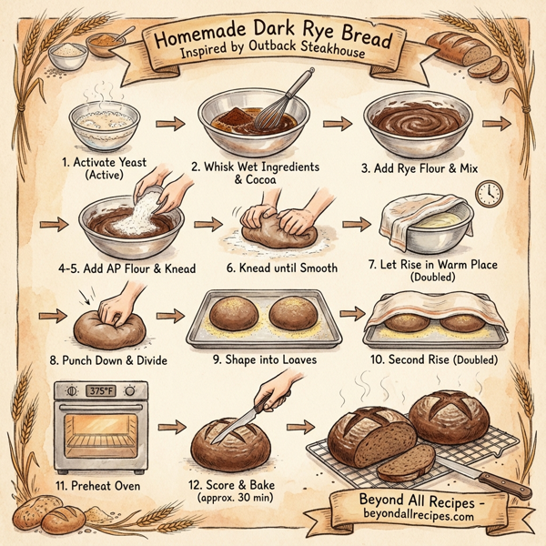 Homemade Dark Rye Bread Inspired by Outback Steakhouse instructions