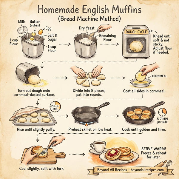 Homemade English Muffins (Bread Machine Method) instructions