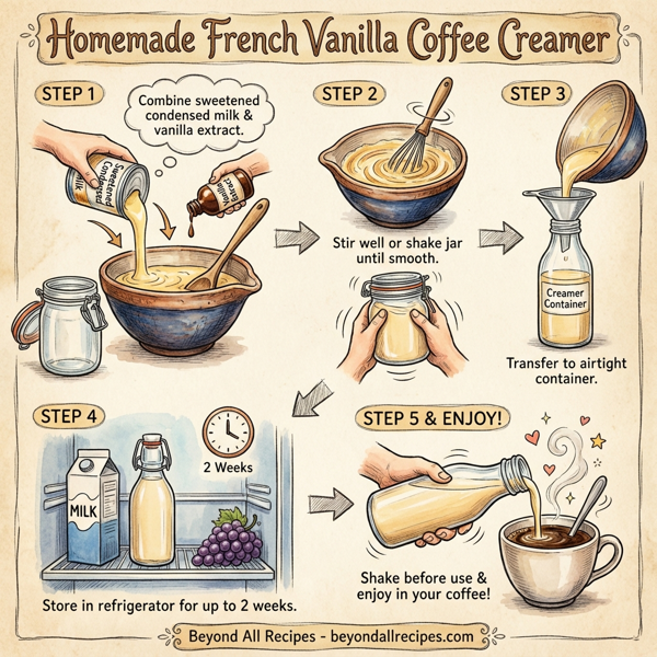 Homemade French Vanilla Coffee Creamer instructions