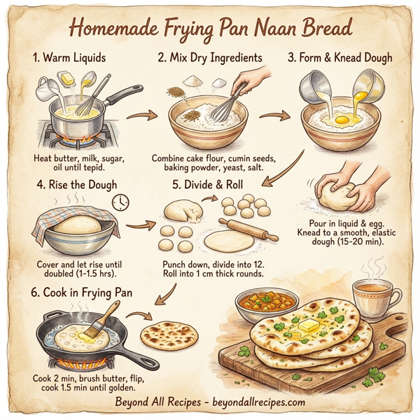 Homemade Frying Pan Naan Bread instructions