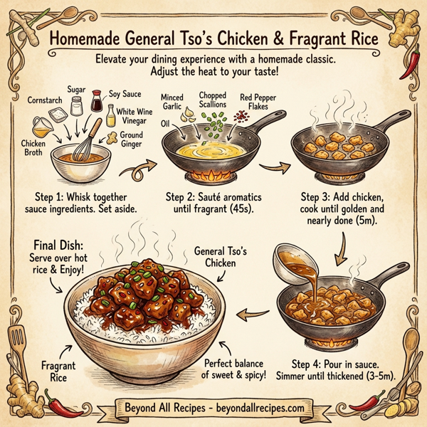 Homemade General Tso's Chicken with Fragrant Rice instructions