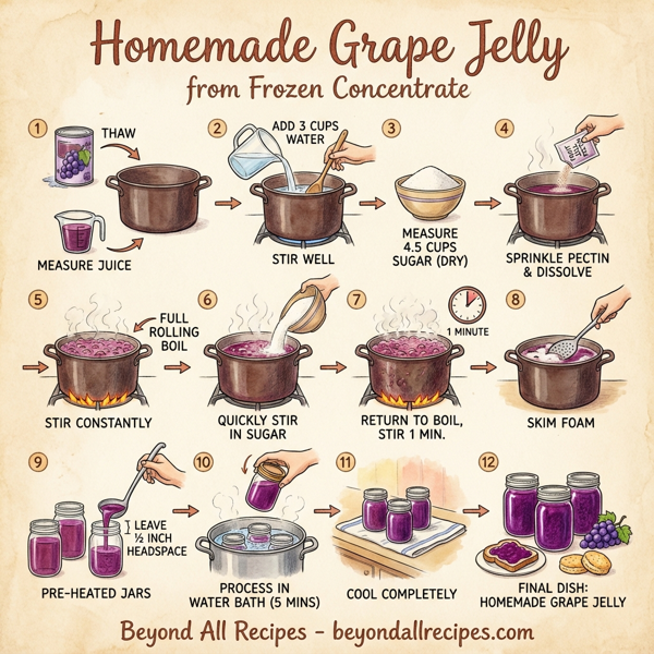 Homemade Grape Jelly from Frozen Concentrate instructions