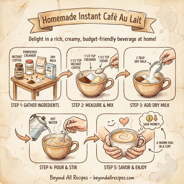 Homemade Instant Café Au Lait instructions