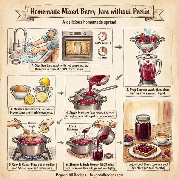 Homemade Mixed Berry Jam without Pectin instructions