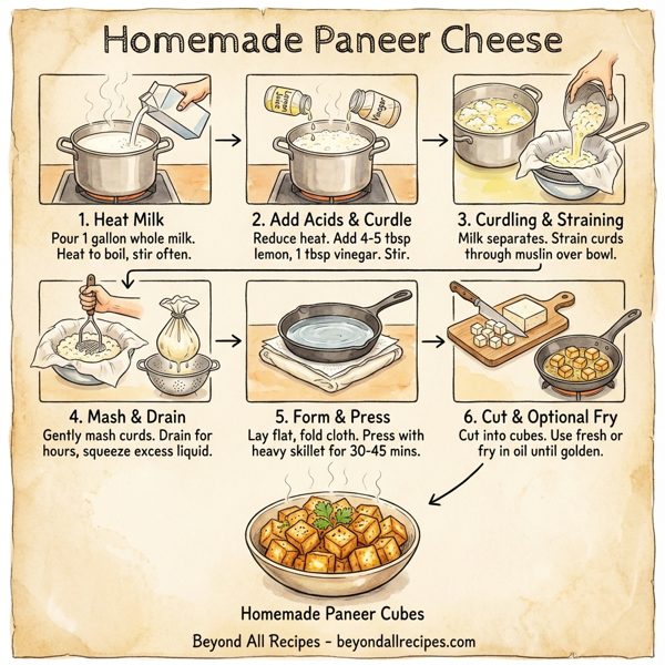 Homemade Paneer Cheese instructions