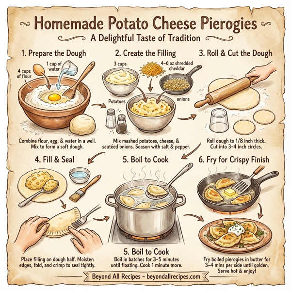 Homemade Potato Cheese Pierogies instructions