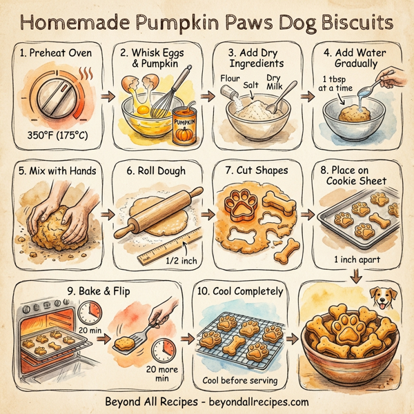 Homemade Pumpkin Paws Dog Biscuits instructions