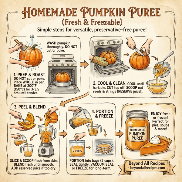 Homemade Pumpkin Puree (Fresh and Freezable) instructions