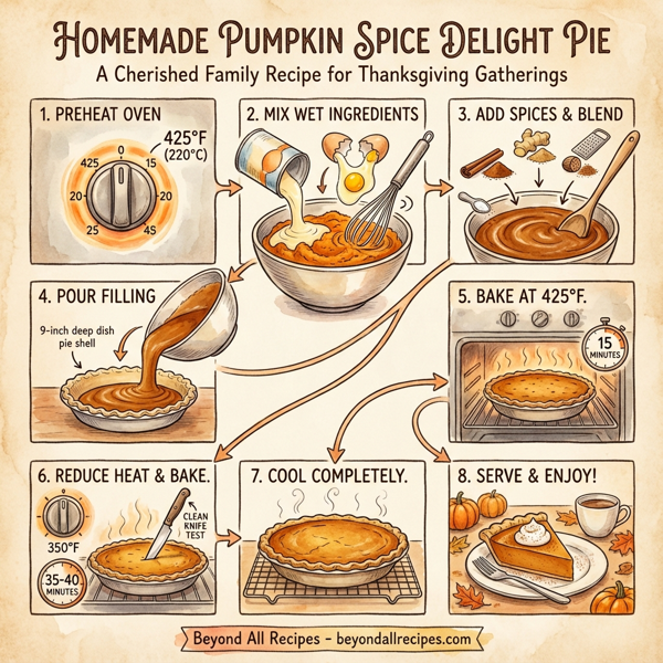 Homemade Pumpkin Spice Delight Pie instructions