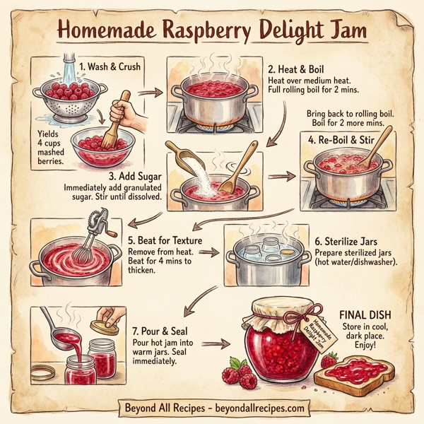 Homemade Raspberry Delight Jam instructions