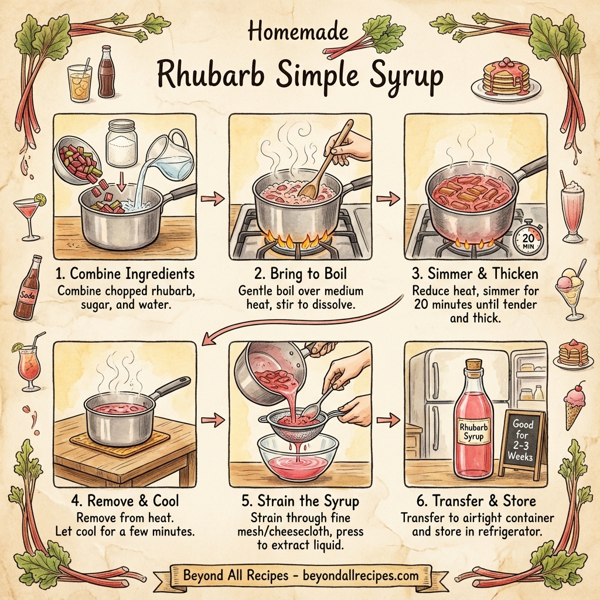 Homemade Rhubarb Simple Syrup instructions