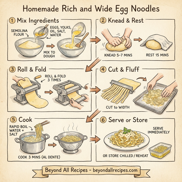 Homemade Rich and Wide Egg Noodles instructions