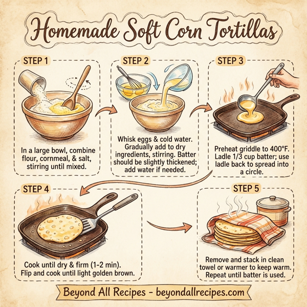 Homemade Soft Corn Tortillas instructions