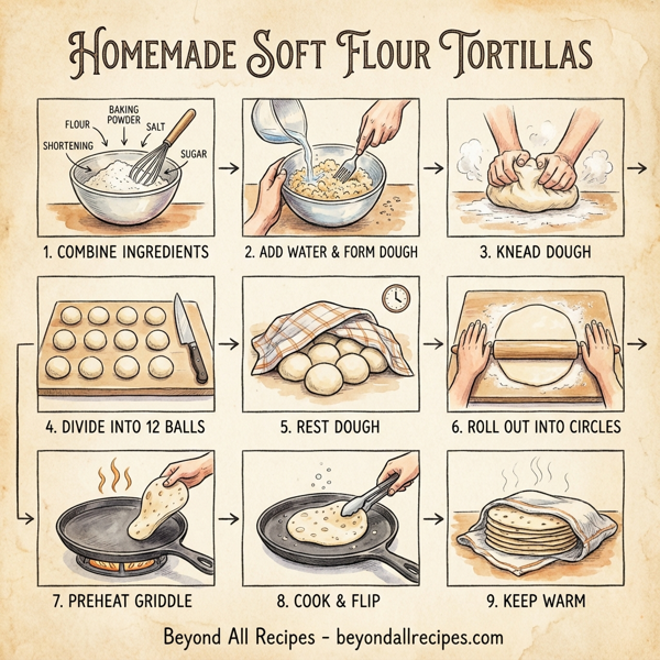 Homemade Soft Flour Tortillas instructions