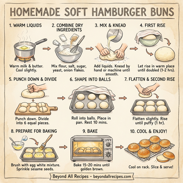 Homemade Soft Hamburger Buns instructions
