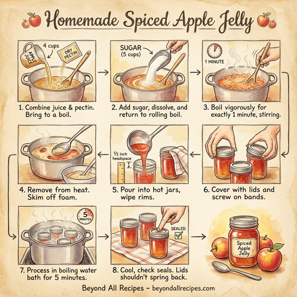 Homemade Spiced Apple Jelly instructions