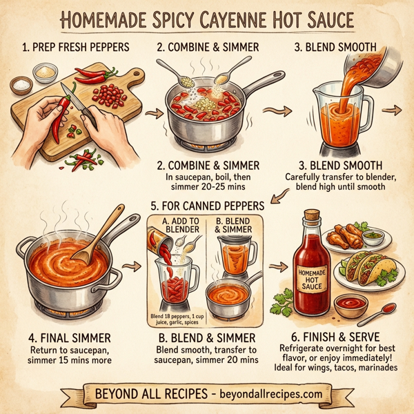 Homemade Spicy Cayenne Hot Sauce instructions