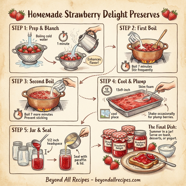 Homemade Strawberry Delight Preserves instructions