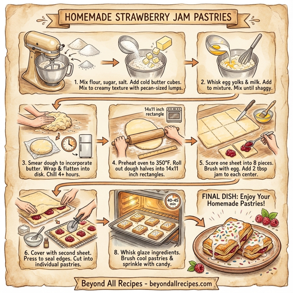 Homemade Strawberry Jam Pastries instructions