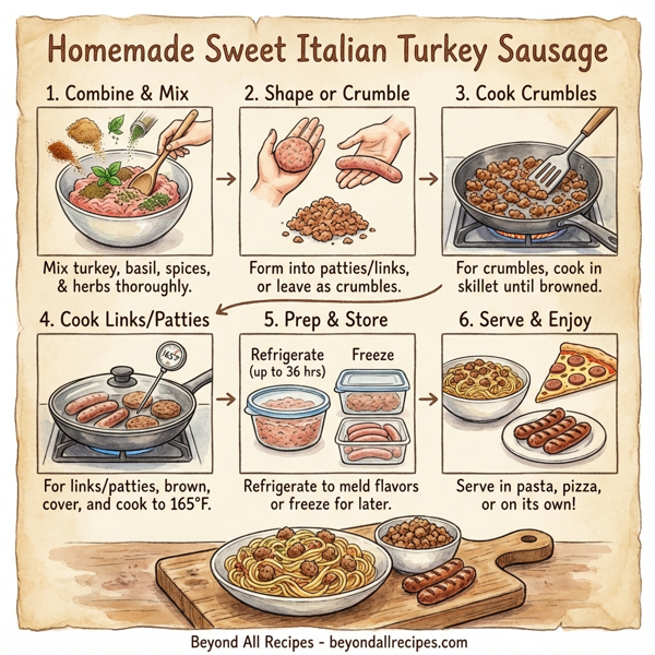 Homemade Sweet Italian Turkey Sausage instructions