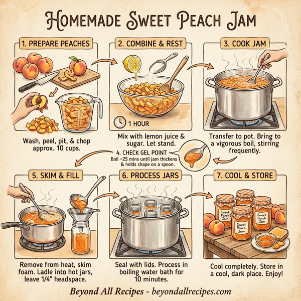 Homemade Sweet Peach Jam instructions