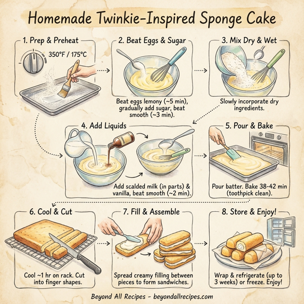 Homemade Twinkie-Inspired Sponge Cake instructions