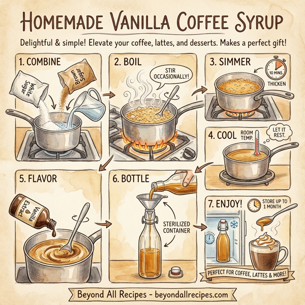 Homemade Vanilla Coffee Syrup instructions