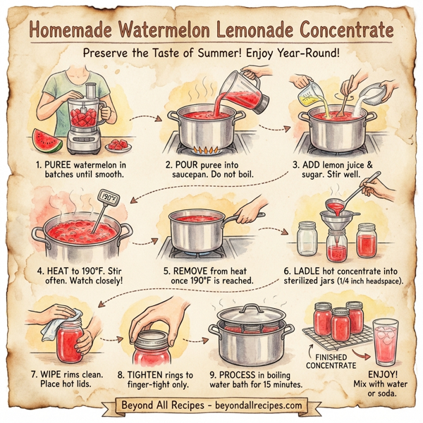 Homemade Watermelon Lemonade Concentrate instructions