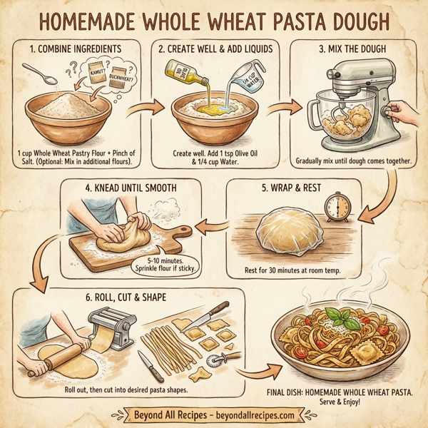 Homemade Whole Wheat Pasta Dough instructions