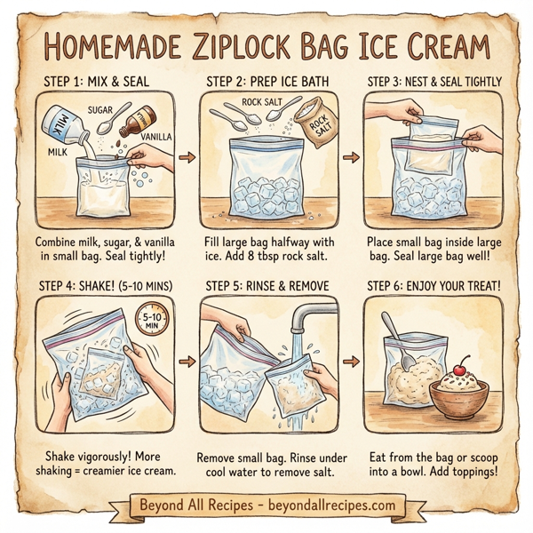 Homemade Ziplock Bag Ice Cream instructions