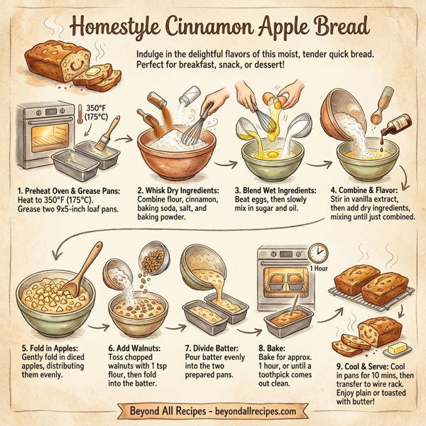 Homestyle Cinnamon Apple Bread instructions