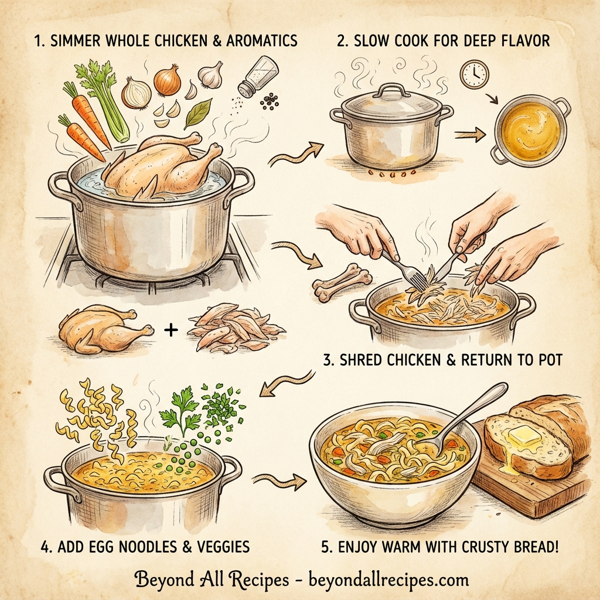 Homestyle Hearty Chicken Noodle Soup instructions