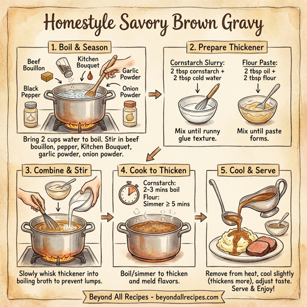 Homestyle Savory Brown Gravy instructions