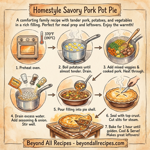 Homestyle Savory Pork Pot Pie instructions
