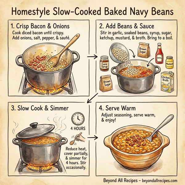 Homestyle Slow-Cooked Baked Navy Beans instructions