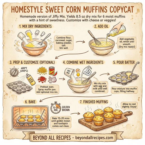 Homestyle Sweet Corn Muffins Copycat instructions