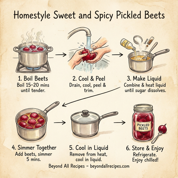 Homestyle Sweet and Spicy Pickled Beets instructions