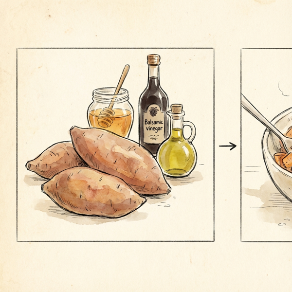 Honey-Balsamic Roasted Sweet Potatoes instructions