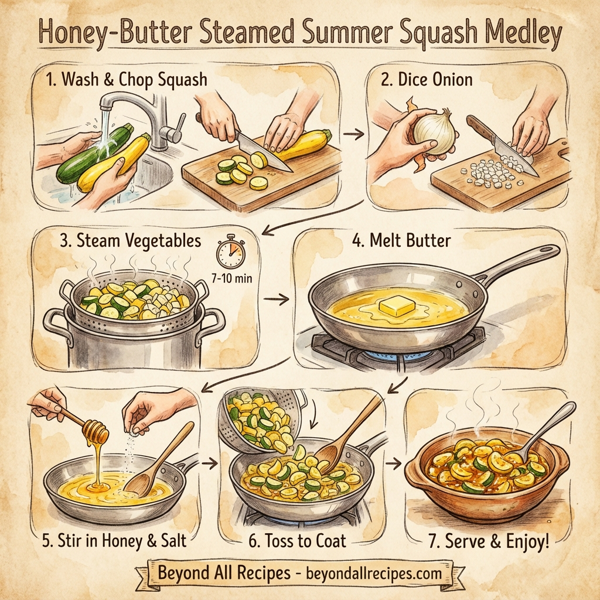 Honey-Butter Steamed Summer Squash Medley instructions