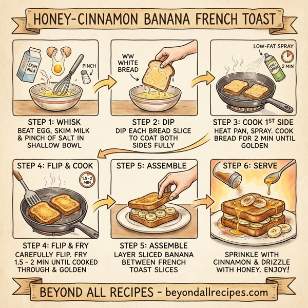 Honey-Cinnamon Banana French Toast instructions